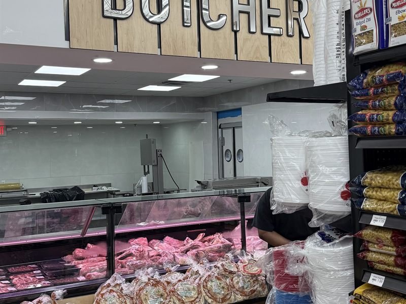 Halal butcher counter