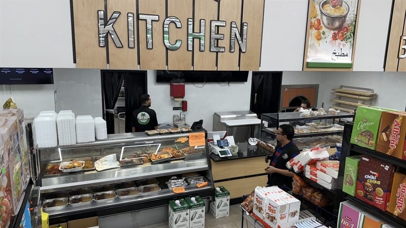 Grocery aisle inside Pure Land Supermarket, Melvindale